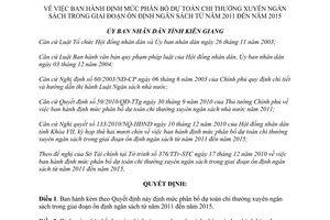 Quyết định 02/2011/QĐ-UBND định mức phân bổ ngân sách từ 2011 2015 Kiên Giang