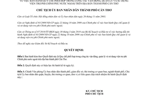 Quyết định 134/QĐ-UBND 2011 sử dụng viện trợ phi Chính phủ nước ngoài Cần Thơ