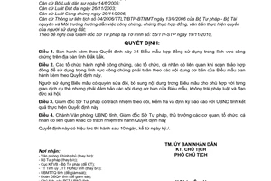 Quyết định 03/2011/QĐ-UBND Biểu mẫu hợp đồng sử dụng trong lĩnh vực công chứng