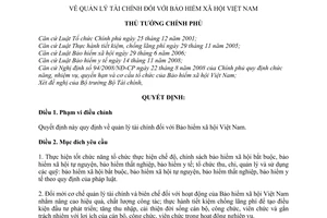 Quyết định 04/2011/QĐ-TTg quản lý tài chính Bảo hiểm xã hội Việt Nam