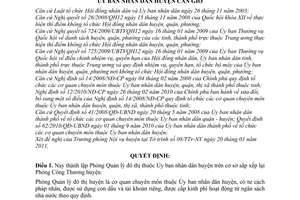 Quyết định 05/2011/QĐ-UBND thành lập Phòng Quản lý đô thị huyện