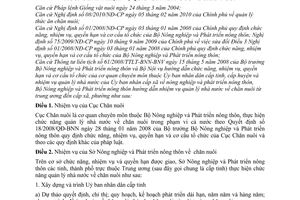 Thông tư 02/2011/TT-BNNPTNT hướng dẫn nhiệm vụ quản lý nhà nước về chăn nuôi