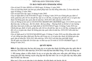 Quyết định 05/2011/QĐ-UBND mức thu học phí trong cơ sở giáo dục