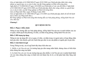 Thông tư 05/2011/TT-BNNPTNT hướng dẫn biện pháp phòng, chống bệnh niu-cát-xơn