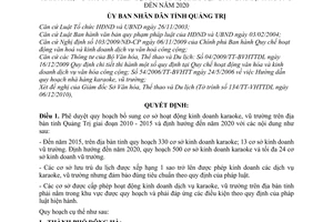 Quyết định 03/2011/QĐ-UBND hoạt động kinh doanh karaoke, vũ trường