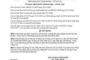 Quyết định 02/2011/QĐ-UBND giá thóc tính thu thuế sử dụng đất nông nghiệp