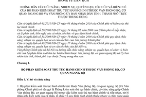 Thông tư liên tịch 01/2011/TTLT-VPCP-BNV hướng dẫn chức năng nhiệm vụ quyền hạn