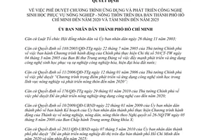 Quyết định 446/QĐ-UBND năm 2011 Chương trình ứng dụng phát triển công nghệ sinh