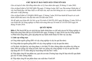 Quyết định 173/QĐ-UBND năm 2011 cải cách thủ tục hành chính một cửa Yên Bái