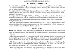 Quyết định 04/2011/QĐ-UBND trình tự thủ tục theo cơ chế một cửa liên thông