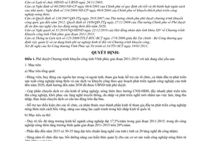 Quyết định 08/2011/QĐ-UBND Chương trình khuyến công tỉnh Vĩnh phúc