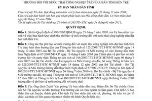 Quyết định 219/QĐ-UBND  bãi bỏ Quyết định 886/2005/QĐ-UB