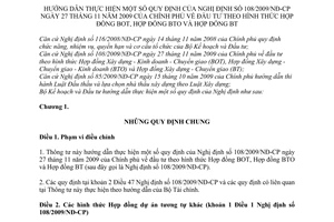 Thông tư 03/2011/TT-BKHĐT hướng dẫn Nghị định 108/2009/NĐ-CP