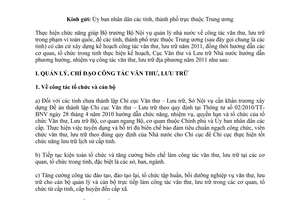 Công văn 15/VTLTNN-NVĐP phương hướng, nhiệm vụ công tác văn thư, lưu trữ