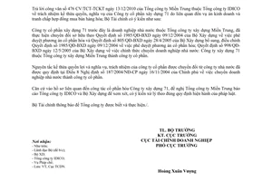 Công văn 506/BTC-TCDN trách nhiệm kế thừa quyền, nghĩa vụ