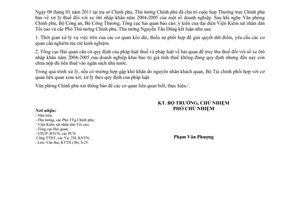 Công văn 343/VPCP-KTTH xử lý thuế xe ôtô nhập khẩu năm 2004-2005