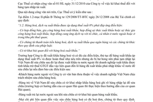 Công văn 483/CT-TT&HT kê khai thuế đối hàng tạm nhập tái xuất