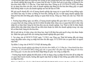 Công văn 283/TCT-CS tổ chức điểm tiếp nhận hồ sơ khai thuế, bảng kê tồn hóa đơn