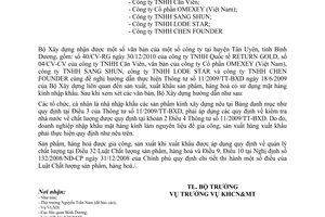 Công văn 46/BXD-KHCN hướng dẫn Thông tư 11/2009/TT-BXD