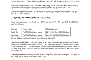 Kế hoạch số 24/KH-UBND Chương trình mục tiêu giảm nghèo Thành phố Hà Nội 2011 2015