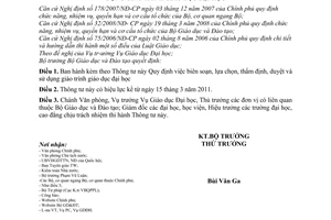 Thông tư 04/2011/TT-BGDĐT Quy định việc biên soạn, lựa chọn, thẩm định