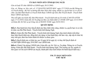 Quyết định 03/2011/QĐ-UBND nhiệm vụ Đài Phát thanh truyền hình Quảng Ngãi