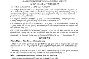 Quyết định 08/2011/QĐ-UBND quản lý kinh phí phổ biến giáo dục pháp luật Nghệ An