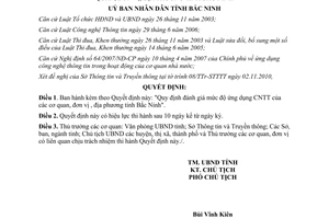 Quyết định 15/2011/QĐ-UBND đánh giá mức độ ứng dụng công nghệ thông tin Bắc Ninh