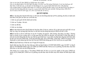 Quyết định 13/2011/QĐ-UBND áp dụng thực hiện thí điểm cơ chế một cửa liên thông