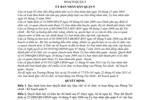 Quyết định 07/2011/QĐ-UBND Quy chế về tổ chức và hoạt động Phòng Tài chính