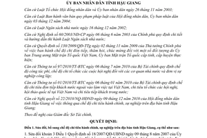 Quyết định 09/2011/QĐ-UBND sửa đổi chi tiêu hành chính sự nghiệp Hậu Giang