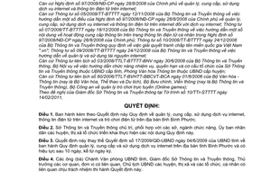 Quyết định 14/2011/QĐ-UBND quản lý, cung cấp, sử dụng dịch vụ internet