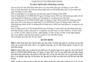 Quyết định 10/2011/QĐ-UBND phân cấp quản lý, sử dụng tài sản nhà nước