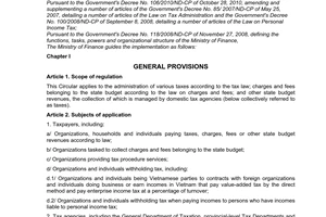 Circular No. 28/2011/TT-BTC guiding a number of articles of the Law on Tax Admin