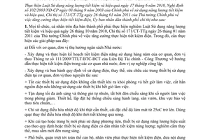 Chỉ thị 06/2011/CT-UBND tăng cường thực hiện tiết kiệm điện