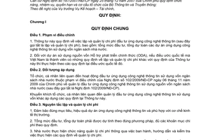 Thông tư 06/2011/TT-BTTTT  lập và quản lý chi phí đầu tư ứng dụng công nghệ