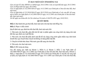 Quyết định 16/2011/QĐ-UBND đơn giá thuê đất, thuê mặt nước