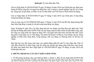 Công văn 69/TT-SXD điều chỉnh hệ số nhân công, máy thi công