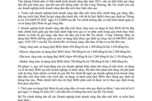 Công văn 1786/BTC-QLG sử dụng Quỹ Bình ổn giá xăng dầu