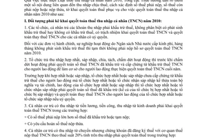 Công văn 486/TCT-TNCN hướng dẫn quyết toán thuế thu nhập cá nhân