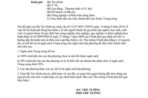 Công văn 165/TTg-KTTH hỗ trợ kinh phí đóng bảo hiểm y tế