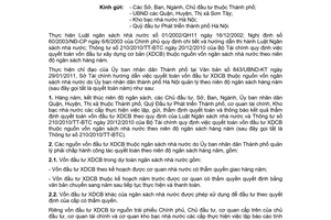 Công văn 542/STC-DT hướng dẫn quyết toán vốn đầu tư xây dựng cơ bản