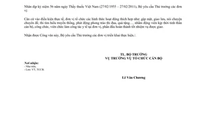 Công văn 423/LĐTBXH-TCCB kỷ niệm ngày thầy thuốc Việt Nam 27 tháng 02