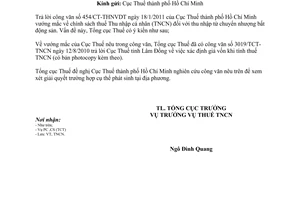 Công văn 536/TCT-TNCN thuế thu nhập cá nhân thu nhập từ chuyển nhượng