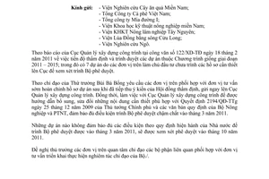 Công văn 1128/BNN-KH phê duyệt dự án giống