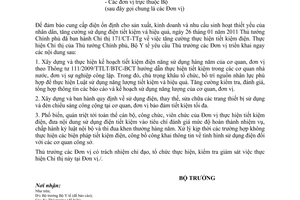 Công văn 913/BYT-VPB1 triển khai Chỉ thị 171/CT-TTg tăng cường thực hiện tiết