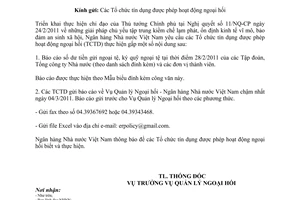 Công văn 1535/NHNN-QLNH  báo cáo số dư tiền gửi ngoại tệ