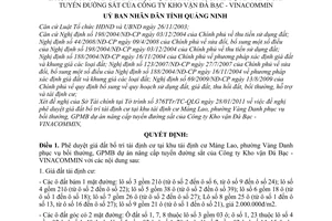 Quyết định 577/QĐ-UBND Phê duyệt giá đất bố trí tái định cư tại