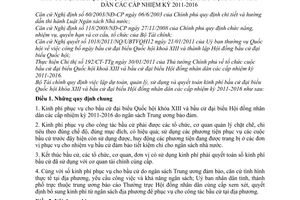 Thông tư 14/2011/TT-BTC  lập dự toán, quản lý, sử dụng quyết toán