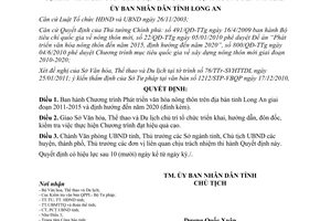 Quyết định 03/2011/QĐ-UBND phát triển văn hóa nông thôn trên địa bàn Long An